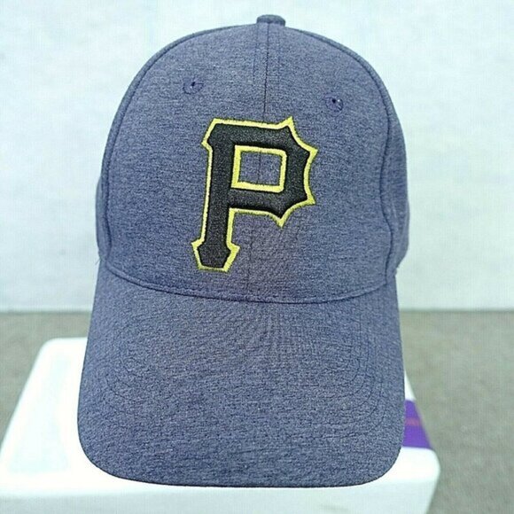 Pittsburgh Pirates Hat Cap Gray‎ Yellow Logo Adjustable 100% Cotton - Picture 1 of 5